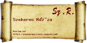 Szekeres Róza névjegykártya
