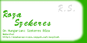 roza szekeres business card